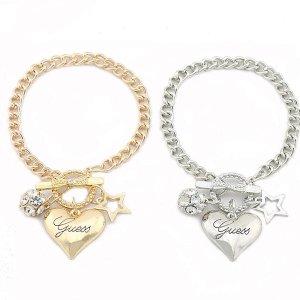 

jewelry bracelets for women stars heart pendant bracelets link chain fashion of shipping, Black