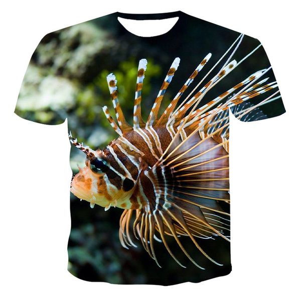 

summer men animal printing breathable splicing printing 3d print shirts comics comics horror men clothing