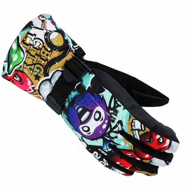 

new ski snowboard gloves with fashion design, Blue;gray