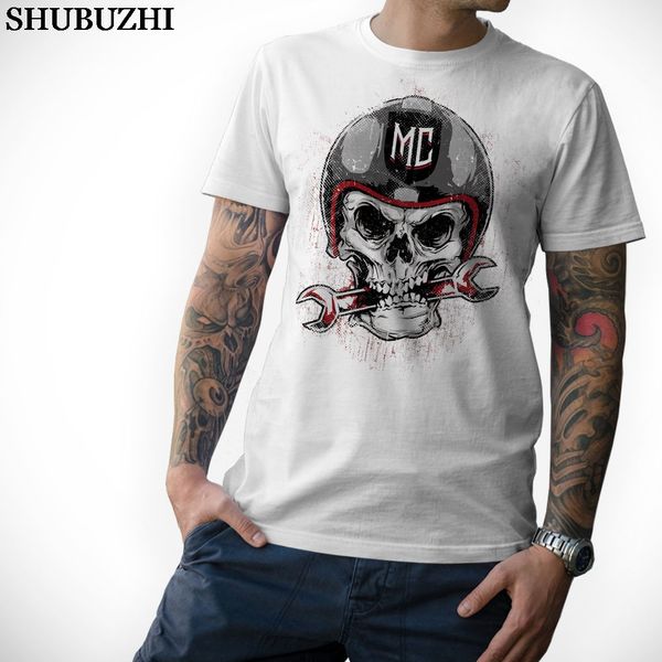 

new fashion cool casual t shirts biker t-shirt - skull - motorrad schrauber totenkopf mc s m l xl xxl 3xl summer tee shirt