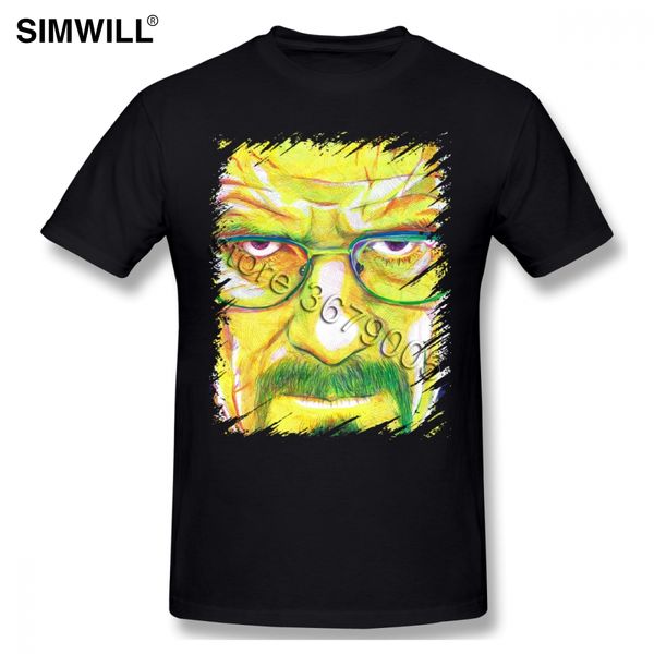 

heisenberg tshirt simple graphic big size t shirt men short sleeved round collar breaking bad t-shirts 100% cotton tees