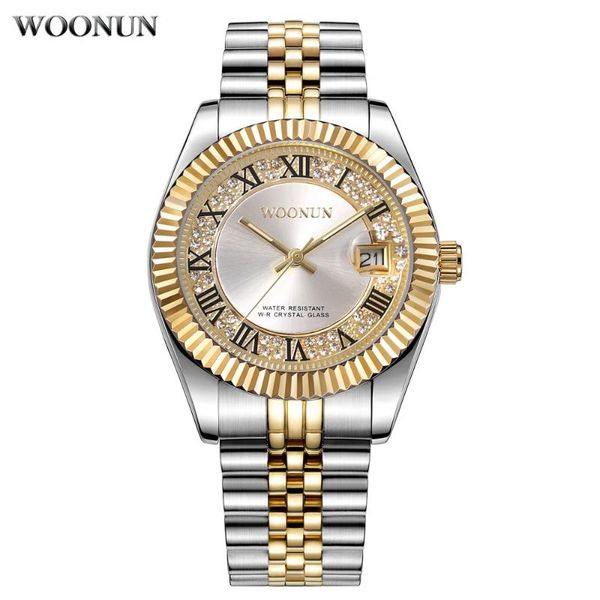 

2020 luxury classic watches men stainless steel quartz wristwatches men diamond watches business boss relogio masculino, Slivery;brown