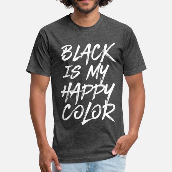 

black is my happy color goth fan sarcasm sarcastic t shirt men designing short sleeve crew neck male famous humor spring autumn shirt