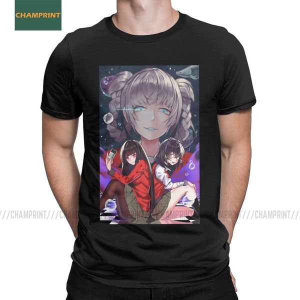 

compulsive gambler kakegurui t shirts men cotton t-shirts jabami yumeko anime manga japanese momobami tee shirt short sleeve top