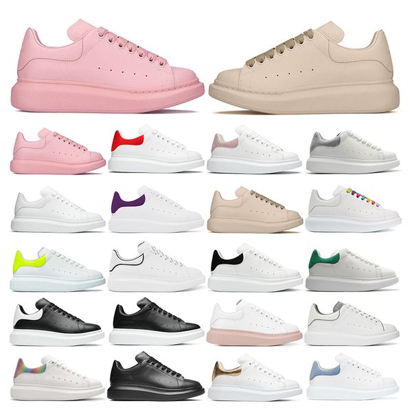 

mens platform sneakers reflective white leather black suede casual shoes women pink purple yellow bule fashion increase flat size 36-45