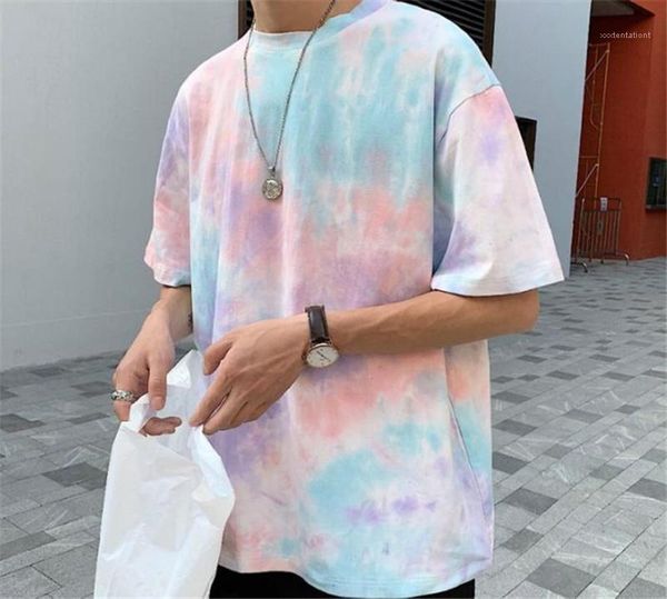 

designer street style tshirts short sleeve homme clothing fashion casual apparel mens summer tshirts mens tie dye, White;black