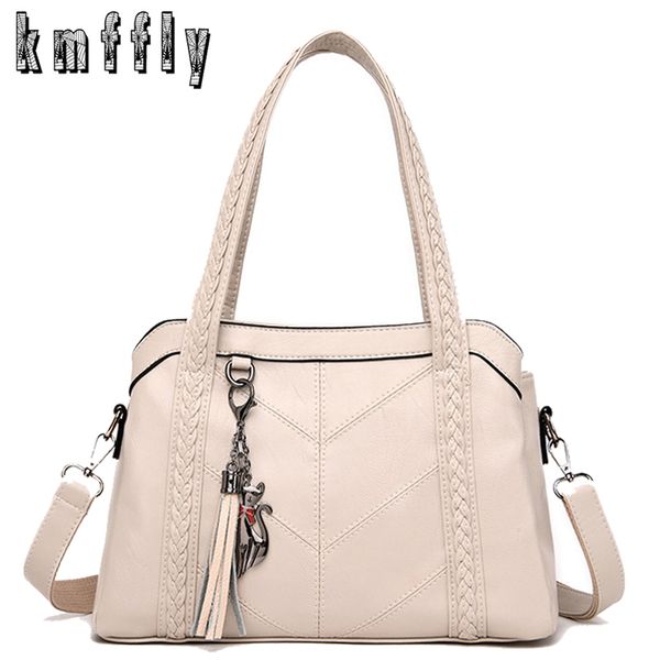 

white leather handbags women multi-pocket shoulder bags fashion crossbody bags for women 2020 purses and handbags bolsa feminina