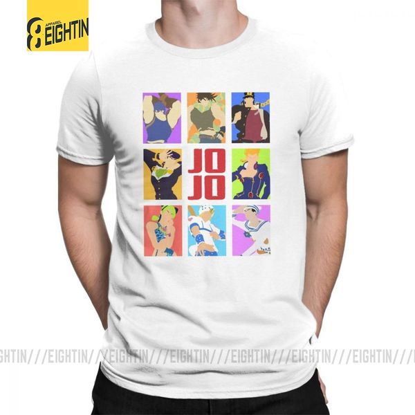 

jojo bizarre adventure cute t-shirts purified cotton tee shirts plus size t shirt casual male short sleeve cartoon vintage print