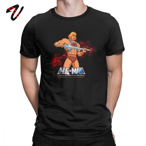 

комиксы tshirt аниме мужчины t-shirt он man masters of the universe luxury vintage хлопок короткий рукав футболки manga tops большой размер