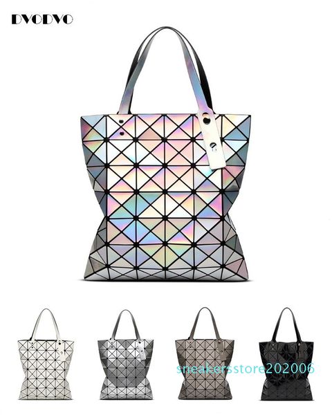 

bao bao fashion handbags laser geometry diamond shape pvc holographic bag patchwork women's handbag shoulder bag s06