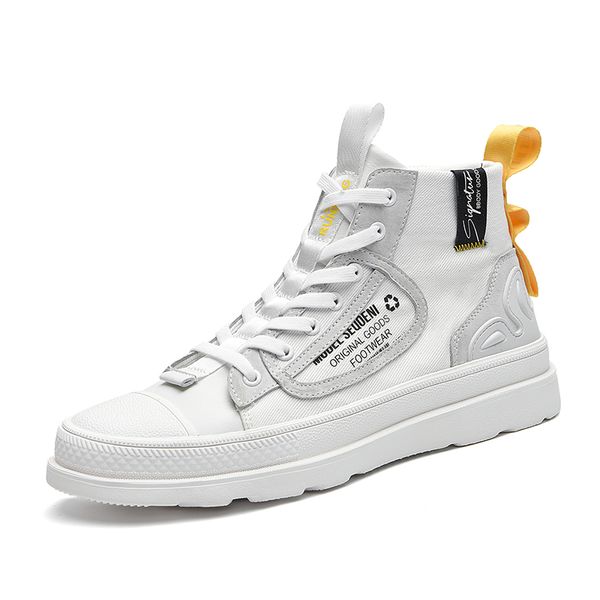 

2020 new men's fashion solid color flat shoes men's versatile canvas shoes casual durable sports