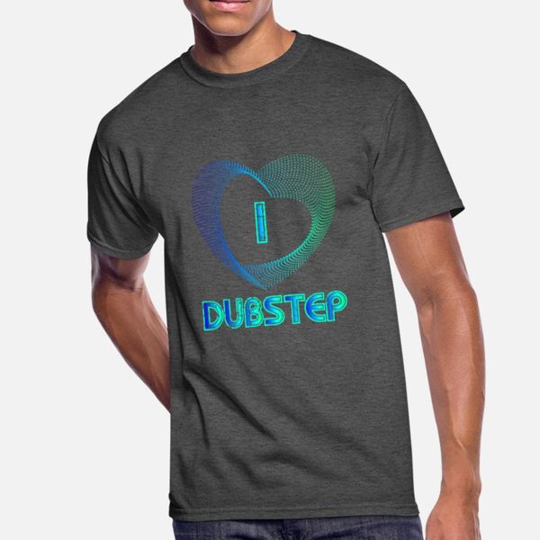

i love dubstep futuristic heart blue edm techno t shirt men create tee shirt crew neck formal graphic new style spring autumn standard