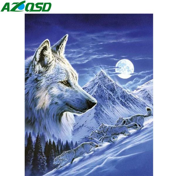 

wall art oil paintig by numbers wolf diy unframe home decoration coloring by numbers animal kits acrylic paint handmade gift