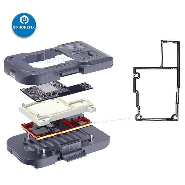 

qianli isocket jig pcb separating testing fixture for 11/11pro/pro max motherboard main board function fast test holder