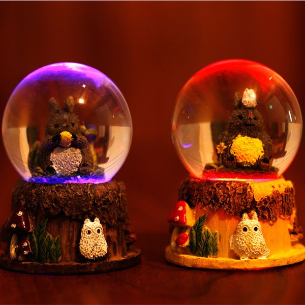 

cartoon cute kitten with flash crystal ball desk ornament creative snowflake deskdecoration fxs0o1u6oj