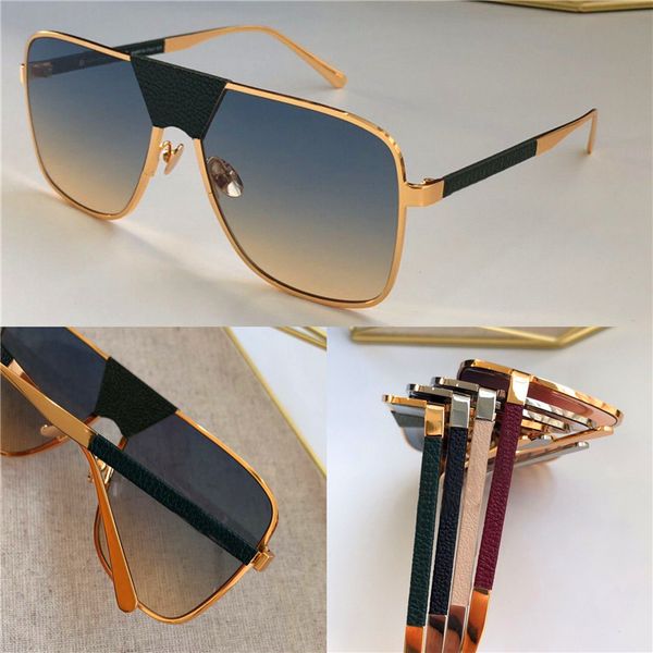

fashion designer men sunglasses classic popular 286 glasses square frame leather legs outdoor uv400 protection women eyewear quality, White;black
