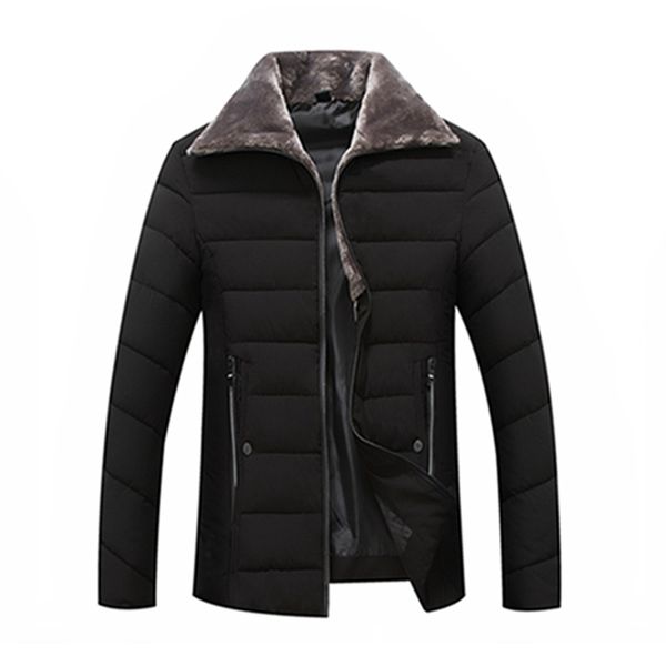

l-8xl large size winter parkas men's loose thick warm cotton clothing men's fashion quality cotton liner winter parkas coats, Black
