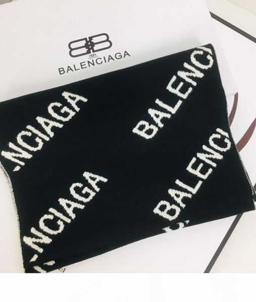 

autumn winter scarf fashion brand designers men and women 100% knitted wool scarf leisure business brand scarf 180*30cm, Blue;gray