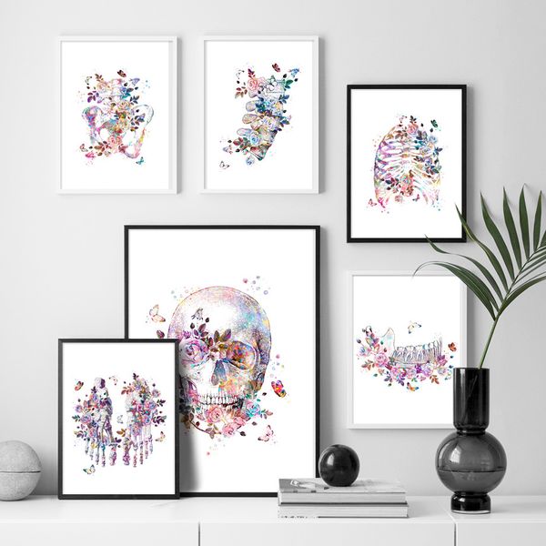 

анатомия art human head foot позвонка таз wall art печать холст картины nordic poster wall pictures докторантов офисным интерьерам