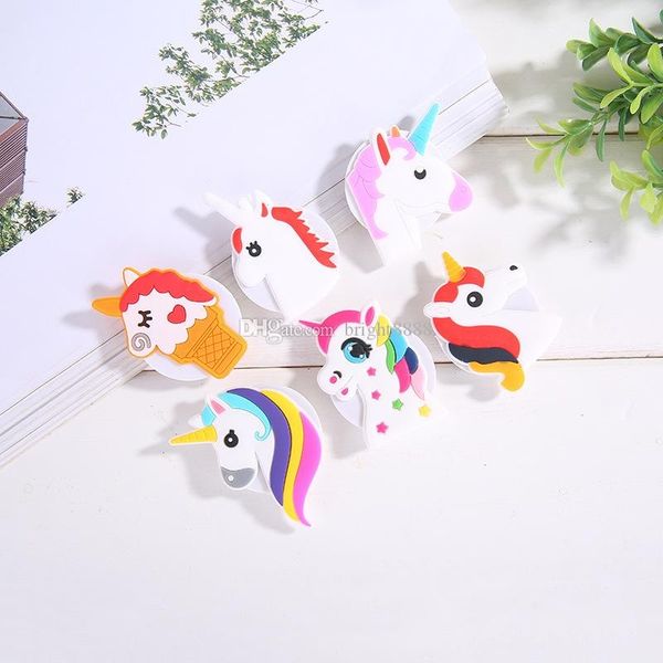 

cartoon unicorn airbag bracket car retractable back lazy mobile phone bracket ring bracket