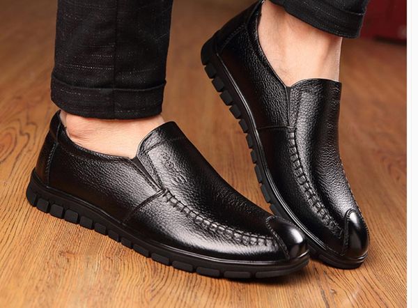 

2020 spring and autumn with new style fashion flat bottom round head men's shoes @jkl66, Black