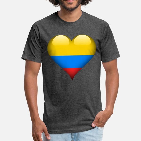 

heart colombia t shirt men character tee shirt o-neck original fit comical spring outfit shirt