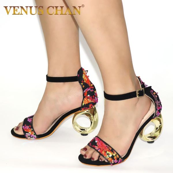 

dress shoes arrival crystal wedding luxury shoe women designers slip on for elegant party pumps open toe, Black