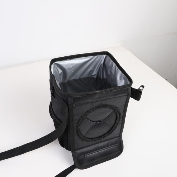

car creative folding waterproof back storage oxford cloth car trash bag can garbage bag manager capacity black trash can storage