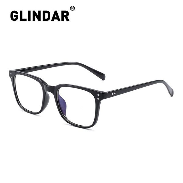 

glindar retro square blue light blocking glasses frame women men vintage computer gaming transparent glasses, White;black