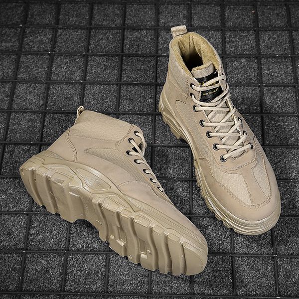 

pu leather shoes warm plush mens winter boots men tooling boots autumn winter shoes male thick sole canvas ankle botas, Black