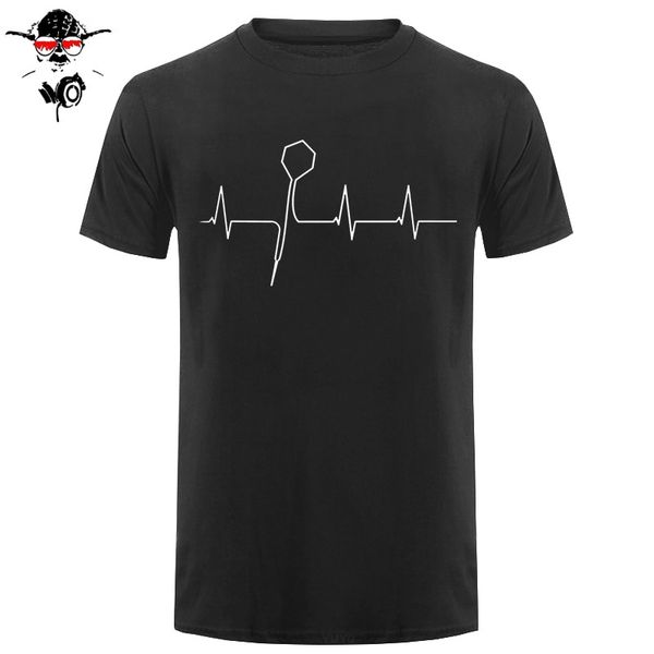 

summer heartbeat of dart t shirt men o-neck short sleeve cotton fashion darts t-shirt camisetas tshirt man