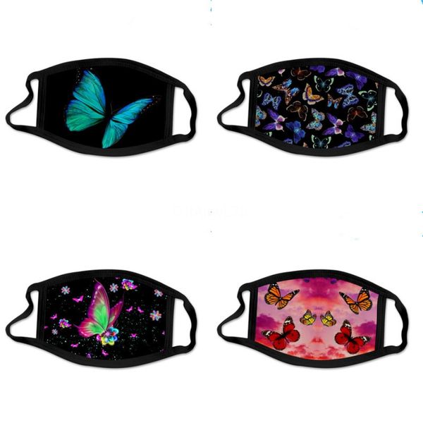 

in stock fast ship and face masks with breathing valve 3-layer fashion designer printed mask dustproof earloop masks #409#400