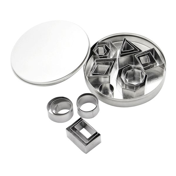 

24 pcs mini biscuit mold baking tool stainless steel cookie cutter set household