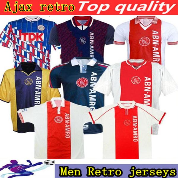 

1994 1995 ajax retro rijkaard kluivert soccer jerseys limanen seedorf davids 1989 1990 football shirt 04 05 ajax overmars 91 92 maillot, Black;yellow
