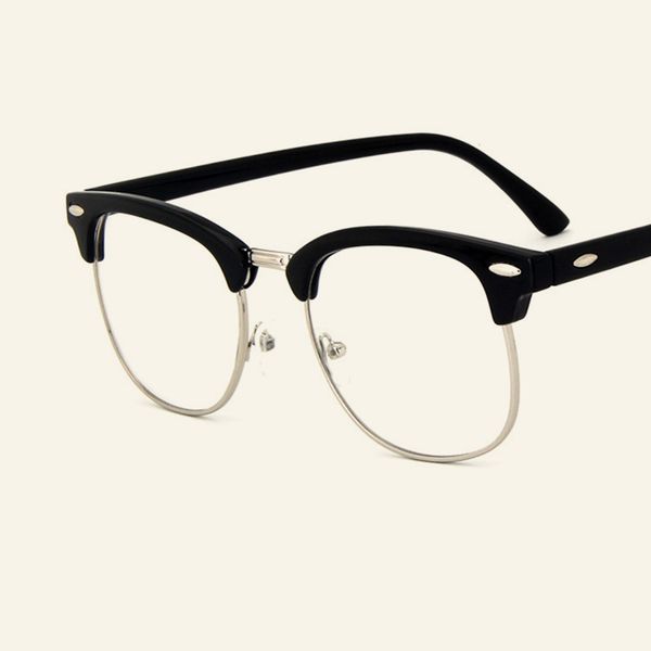 

brand designer classic vintage glasses frames metal points optical glasses women and men myopia spectacles trendy retro goggles, Black