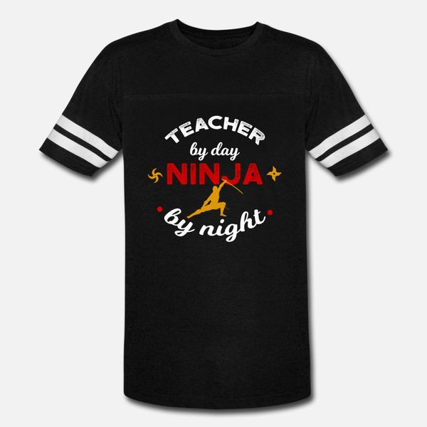 

учитель by day ninja по night тенниска мужчины индивидуальные 100% хлопок плюс размер 3xl unisex мило новая мода весна досуг рубашку