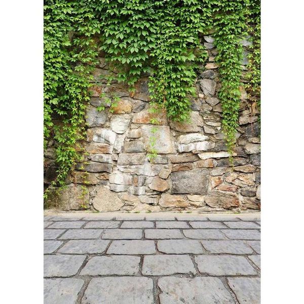 

background material pographic backdrop green leaves stone floor vinyl cloth po for studio fundo fotografia pophone camear