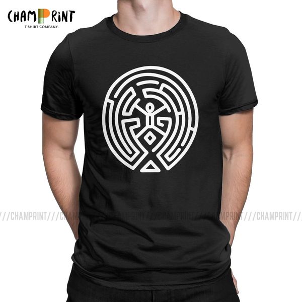 

men minimal westworld maze t shirt game sc-fi series tv shows pure cotton humorous tee shirt 4xl 5xl 6xl t-shirts