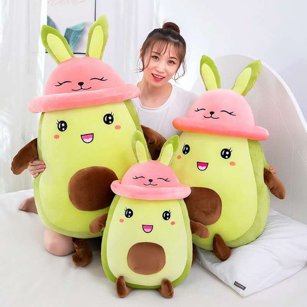 

cartoon hooded avocado rabbit plush toy doll large creative pillow