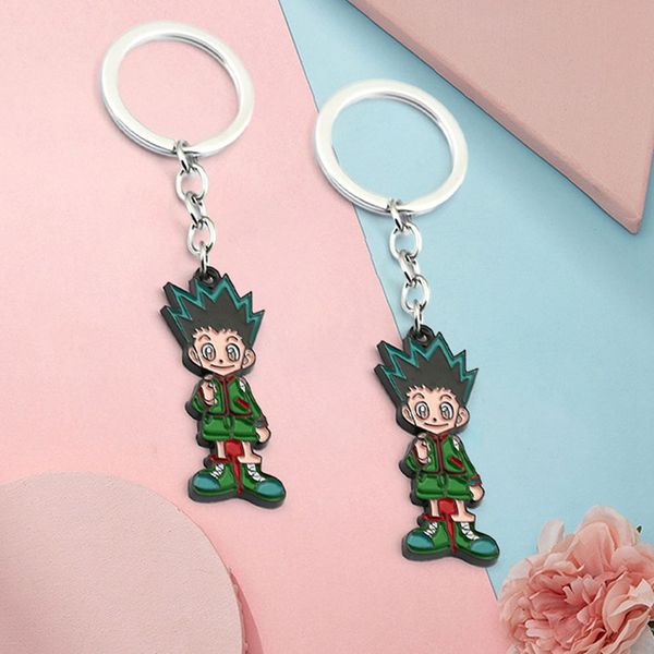 

x anime killua zoldyck kurapika key chains keychain cosplay alloy pendant keyring gift, Silver
