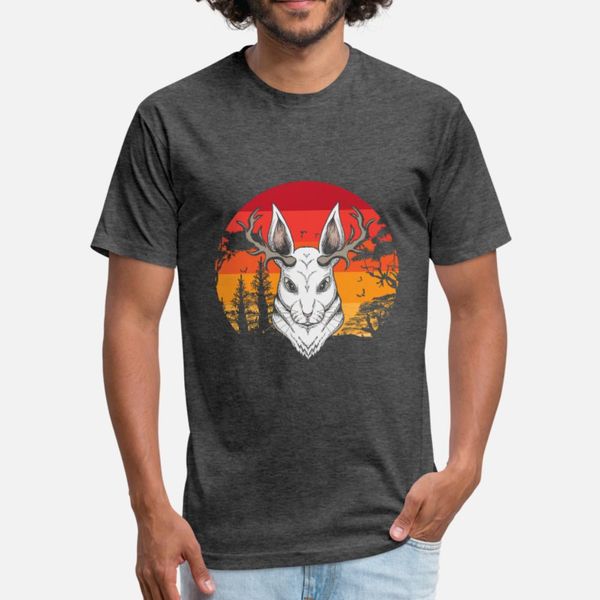 

rabbit antler wicca magic witchcraft bunny gothic t shirt men custom 100% cotton o neck solid color famous casual spring letters shirt