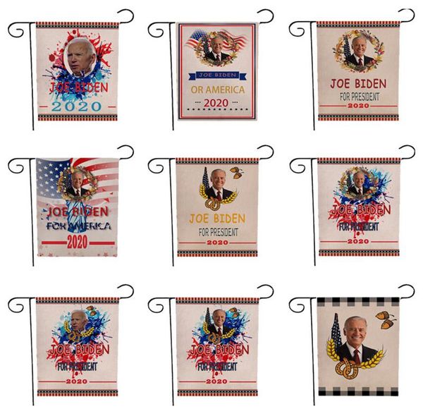 

biden 2020 flag joe biden 2020 garden banner flags america president election 47*32cm flax flags dhl dhf940