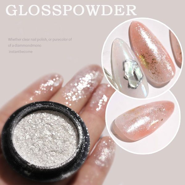 

flash glitter powder mermaid scales dust polarized fairy fine chrome pigment gel polish nail decoration for manicure diy silver, Silver;gold