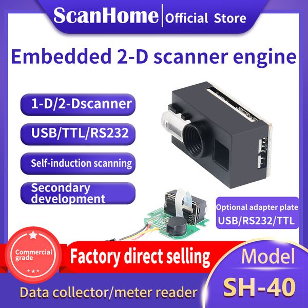 

scanners scanhome 1d 2d barcode scanner engine module embedded qr pdf417 code reader sh-40