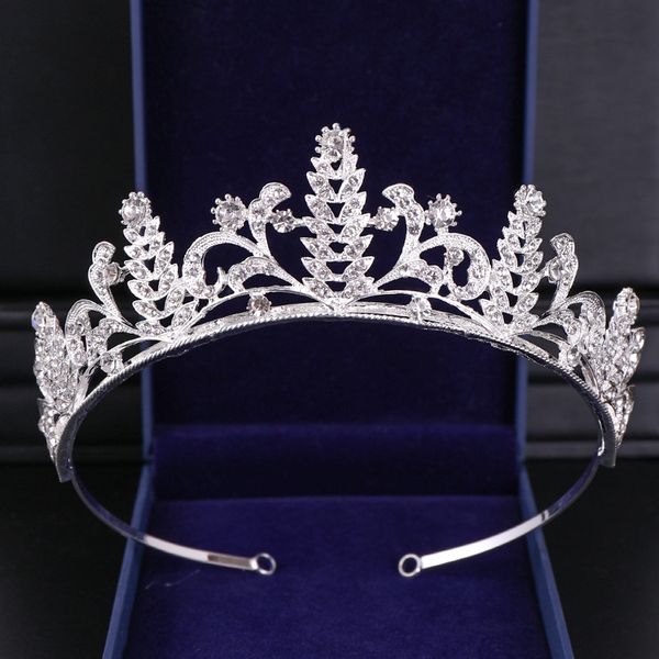 

hair clips & barrettes bridal rhinestone alloy crown european and american selling headwear princess sweet romantic style, Golden;silver