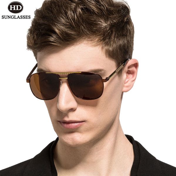 

hdclear поляризованные очки мужчины вождения очки марка дизайнер зеркало очки uv400 gafas de sol hombre pilot очки ld114, White;black