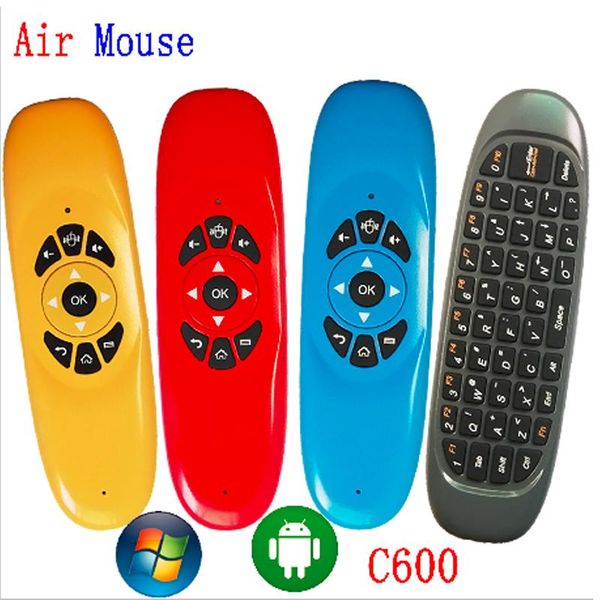 

cgjxs2 .4g wireless keyboard fly air mouse game universal remote controls c120 for android tv box mini pc 10pcs /lot dhl shipping