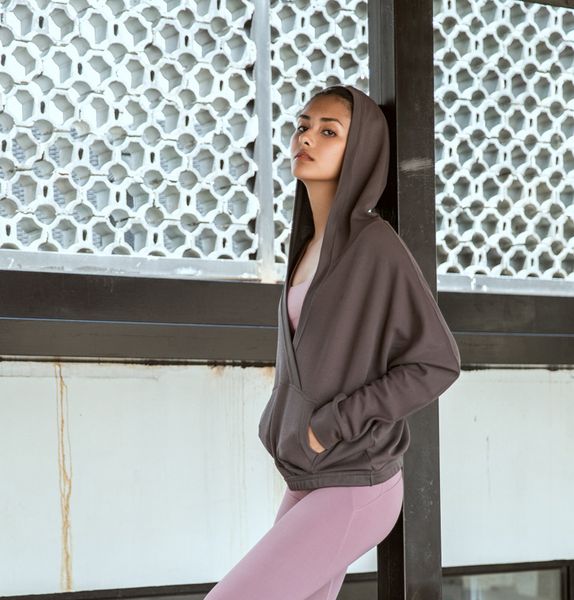 

black brown pink dark gray women yoga sports shirt hooded long sleeve sports wear for women gym hoodies fitness womens, White;red