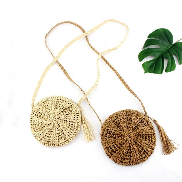 

yojessy woven straw round handbag rattan women shoulder bag summer beach messenger bags fashion mini phone female handbag