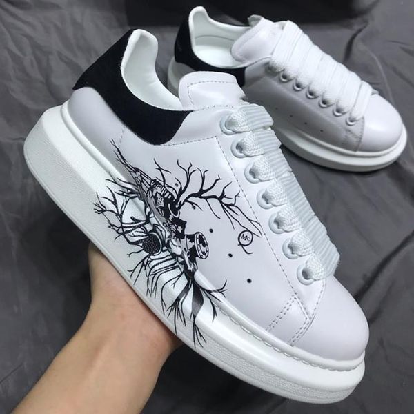 

sportschoenen крупногабаритные ручная роспись граффити высокий верхний стильный пол обувь размер schoenen 36-45 new limited повседневная обу, Black